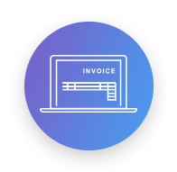 Blue invoice icon